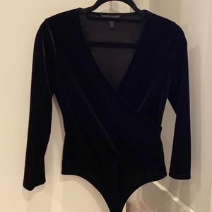 Banana Republic Black Velvet Bodysuit